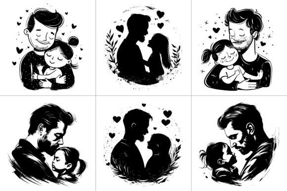 Dad Daughter Silhouette: A Designer's Review for Embroidery