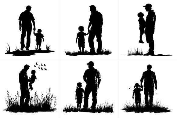 Dad Daughter Son Silhouette: A Designer's Review for Embroidery