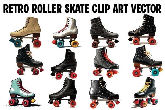 Retro Roller Skate Clipart Vector: A Designer's Review