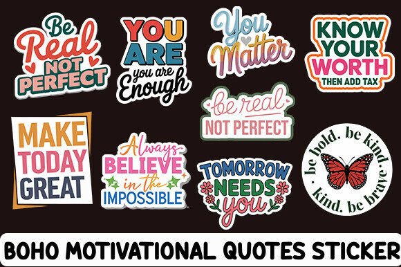 Review: Boho Motivational Stickers Bundle for Embroidery