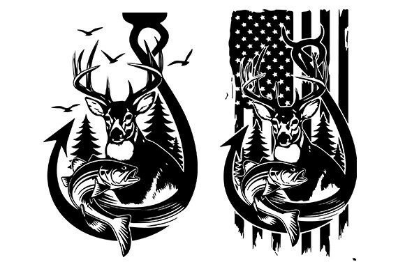 Review: Bundle Fishing and Hunting American Flag for Embroidery