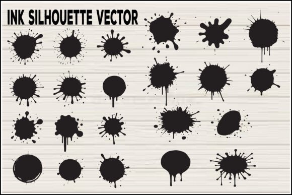 Review: Ink Splatter Black Silhouette Set for Embroidery