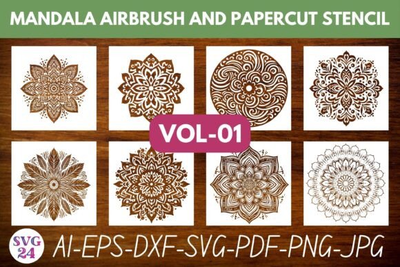 Review: Mandala Airbrush and Papercut Stencil for Embroidery