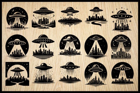 Review: UFO Alien Invasion Silhouette Bundle for Embroidery